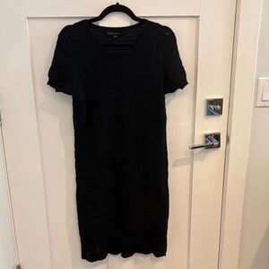 Banana Republic Black Knit Midi Dress
